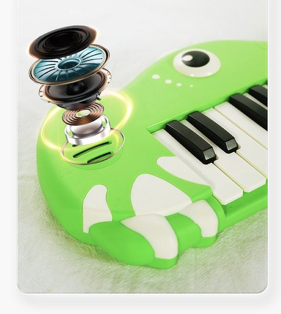 OODBLUE Dinosaurus Piano – Elektronisch Keyboard Speelgoed met 25 Toetsen & Liedjes voor Kinderen